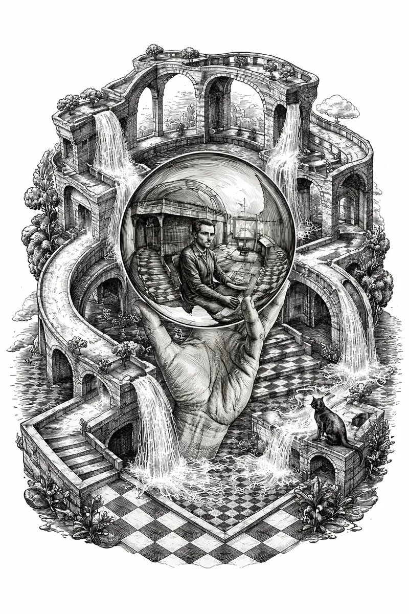 Escher style illustration